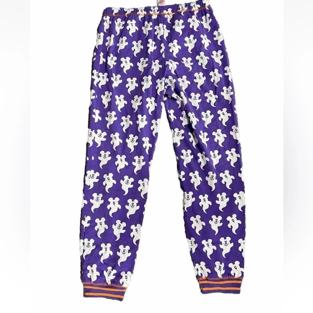Disney Mickey Mouse Ghost Halloween Purple Orange Pajama Set Womens Sz 2XL 💜 - Picture 4 of 6